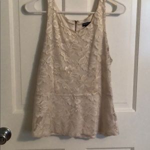 White Lace Peplum Top